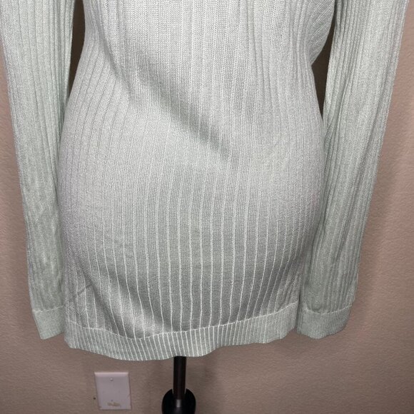 Liz Claiborne Women's Knit Mint Green Long Sleeve Open Front Cardigan Sz Large - Picture 5 of 12